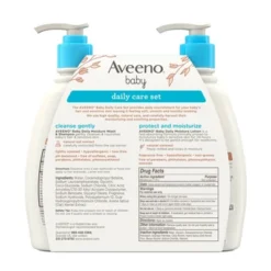 Aveeno Baby Daily Care Gift Set Includes Daily Moisturizing Body Lotion & 2-in-1 Baby Bath Wash & Shampoo - 2 Ct