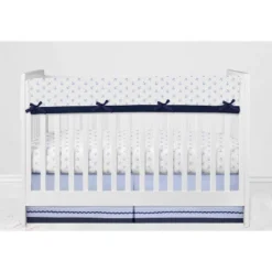 Bacati - Little Sailor Anchor Boat Blue Navy 6 Pc Crib Bedding Set With Long Rail Guard Cover 17 Bacati - Little Sailor Anchor Boat Blue Navy 6 Pc Crib Bedding Set With Long Rail Guard Cover -Baby Trend Store GUEST 01195e10 b2f6 46d6 b861 39de92ba10b9