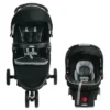 Graco FastAction Fold Sport Click Connect Travel System With SnugRide Infant Car Seat - Gotham