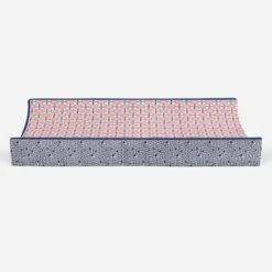 Bacati - Olivia Printed Dot/Cross Coral/Navy Quilted Changing Pad Cover -Baby Trend Store GUEST 0724b6a7 815d 4db4 841c e5e854cf0473