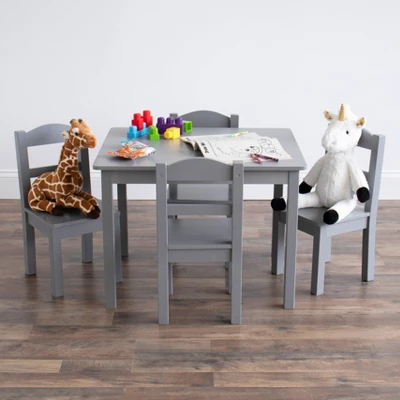 5pc Kids' Wood Table And Chair Set - Humble Crew 3 5pc Kids' Wood Table And Chair Set - Humble Crew - Image 3