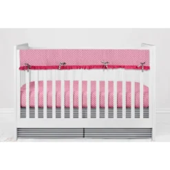 Bacati - Elephants Pink/Fuschia/Gray 6 Pc Crib Bedding Set With Long Rail Guard Cover -Baby Trend Store GUEST 0a052e3f 15ca 4240 8953 14c7a6a02024
