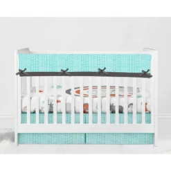 Bacati - Jungle Safari Aqua Orange Gray 6 Pc Cotton Crib Bedding Set With Long Rail Guard Cover 17 Bacati - Jungle Safari Aqua Orange Gray 6 Pc Cotton Crib Bedding Set With Long Rail Guard Cover -Baby Trend Store GUEST 0c4119b6 0ed1 42c1 b2ab f0be5de44942