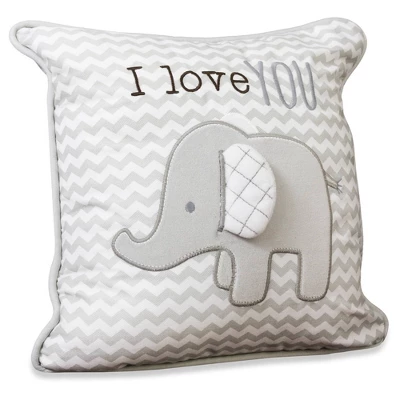 Wendy Bellissimo Elephant 'I Love You' Pillow 1 Wendy Bellissimo Elephant 'I Love You' Pillow