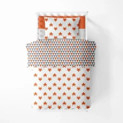 Bacati - Playful Fox Orange Gray 4 Pc Toddler Bedding Set -Baby Trend Store GUEST 10efac0e 2d23 4789 b03a 431bd275d86a