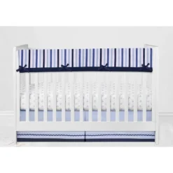 Bacati - Little Sailor Anchor Boat Blue Navy 6 Pc Crib Bedding Set With Long Rail Guard Cover 18 Bacati - Little Sailor Anchor Boat Blue Navy 6 Pc Crib Bedding Set With Long Rail Guard Cover -Baby Trend Store GUEST 14474507 311e 4929 9844 c57d3f22e228