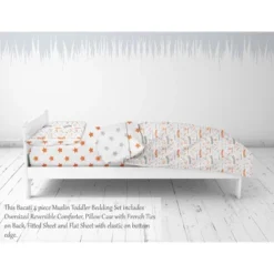 Bacati - Basketball Orange/Gray Muslin 4 Pc Toddler Bedding Set -Baby Trend Store GUEST 16d6b296 9b23 43cf b4e8 5b6adcf93ac4