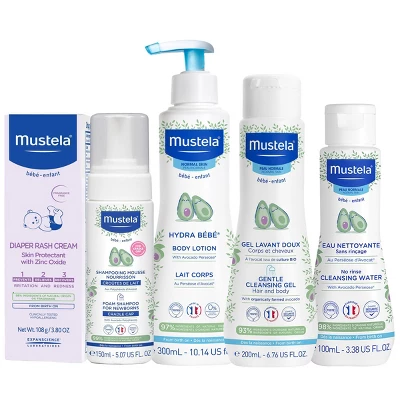 Mustela Newborn Arrival Baby Bath And Body Gift Set - 5ct 2 Mustela Newborn Arrival Baby Bath And Body Gift Set - 5ct - Image 2