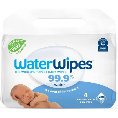 WaterWipes Plastic-Free Original Unscented 99.9% Water Based Baby Wipes - (Select Count) 8 WaterWipes Plastic-Free Original Unscented 99.9% Water Based Baby Wipes - (Select Count) - Image 8