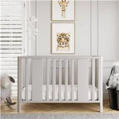 Room & Joy Emmett Curved Post 3-in-1 Crib - Sharkey Gray