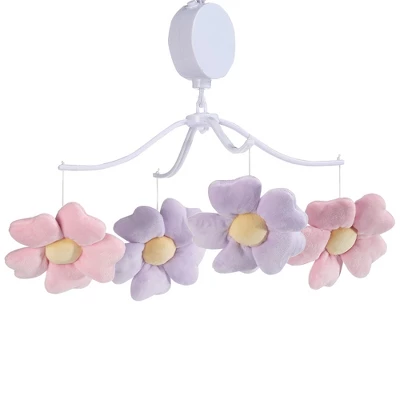 Bedtime Originals Lavender Floral Musical Baby Crib Mobile Soother Toy 5 Bedtime Originals Lavender Floral Musical Baby Crib Mobile Soother Toy - Image 5