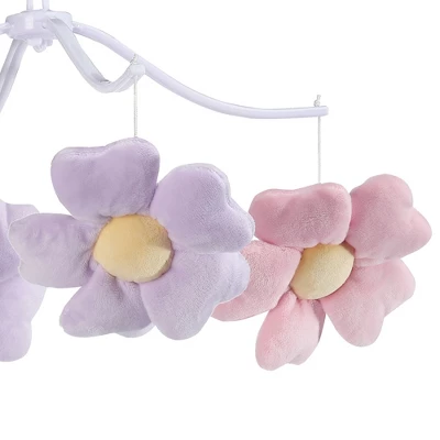 Bedtime Originals Lavender Floral Musical Baby Crib Mobile Soother Toy 2 Bedtime Originals Lavender Floral Musical Baby Crib Mobile Soother Toy - Image 2
