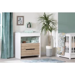 Cookie Changing Table - Pure White And Rustic Oak - South Shore -Baby Trend Store GUEST 26eebcf0 2cd4 4b08 8523 333eb9e220cc