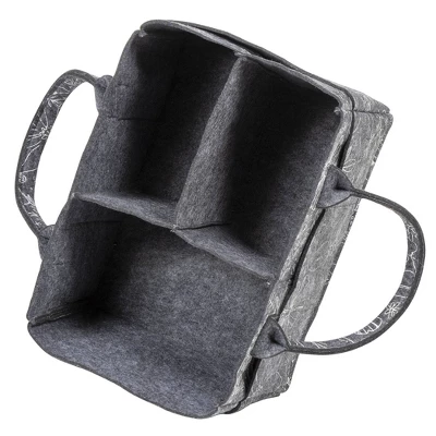 Sammy & Lou Printed Felt Storage Caddy - Floral 2 Sammy & Lou Printed Felt Storage Caddy - Floral - Image 2