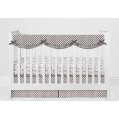 Bacati - Love Design/Print Gray/Silver 10 Pc Crib Bedding Set With Long Rail Guard Cover -Baby Trend Store GUEST 289110bb 8771 4ea7 9586 74d12952a21b