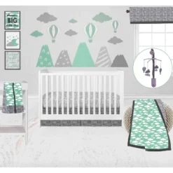 Bacati - Clouds In The City Mint//Gray Musical Mobile -Baby Trend Store GUEST 297343a2 50cb 446f aa80 dae7eab891b5