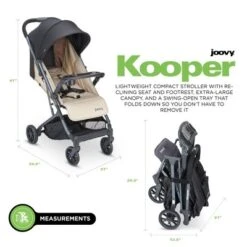 Joovy Kooper Lightweight Compact Single Stroller With Tray, Sand -Baby Trend Store GUEST 2a300748 dc3f 45a8 991c 30a3aaccbcc6