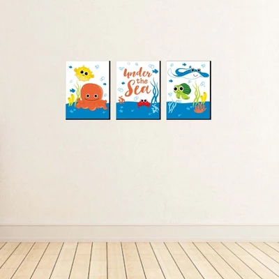 Big Dot Of Happiness Under The Sea Critters - Nursery Wall Art And Kids Room Decorations - Christmas Gift Ideas - 7.5 X 10 Inches - Set Of 3 Prints 2 Big Dot Of Happiness Under The Sea Critters - Nursery Wall Art And Kids Room Decorations - Christmas Gift Ideas - 7.5 X 10 Inches - Set Of 3 Prints - Image 2