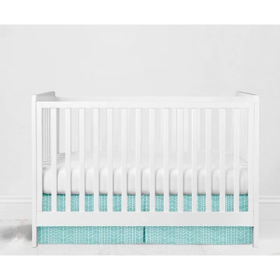 Bacati - Jungle Safari Aqua Orange Gray 6 Pc Cotton Crib Bedding Set With Long Rail Guard Cover 6 Bacati - Jungle Safari Aqua Orange Gray 6 Pc Cotton Crib Bedding Set With Long Rail Guard Cover - Image 6