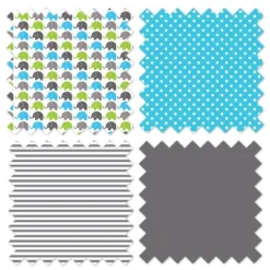 Bacati - Elephants Aqua/Lime/Gray 10 Pc Crib Bedding Set With Long Rail Guard Cover -Baby Trend Store GUEST 2ccc38d1 6592 48ce b8cf 156d4d950fe2