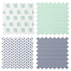 Bacati - Noah Mint/Navy Buck/Feathers/Triangles Muslin Swaddling Blankets Set Of 4 -Baby Trend Store GUEST 2d402f05 d509 48fe b2e5 9f356ed2c156