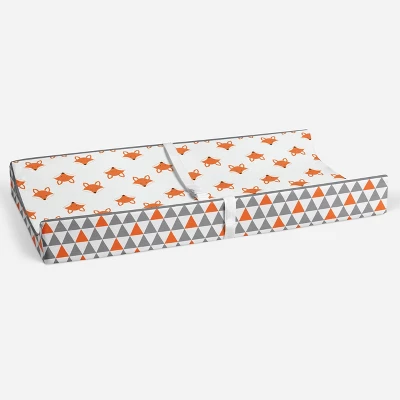 Bacati - Playful Fox Quilted Changing Pad Cover -Traingles In Gussett 3 Bacati - Playful Fox Quilted Changing Pad Cover -Traingles In Gussett - Image 3