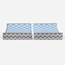 Bacati - Gray Zigzag Blue Dots Muslin Changing Pad Cover.... -Baby Trend Store GUEST 2ef33790 40a5 42c3 a814 2838050a26c2