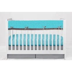 Bacati - Elephants Aqua/Lime/Gray 10 Pc Crib Bedding Set With Long Rail Guard Cover -Baby Trend Store GUEST 3079dff2 d7ab 4a3b 9f5f bd0fb937f4f5