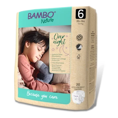 Bambo Nature Baby Baby Diaper Size 6 Over 35 Lbs. 1000021012, 40 Ct 2 Bambo Nature Baby Baby Diaper Size 6 Over 35 Lbs. 1000021012, 40 Ct - Image 2