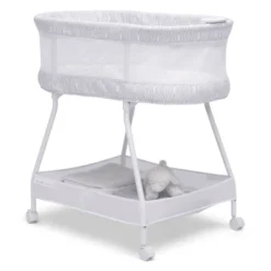 Delta Children Curve Bassinet - White And Gray -Baby Trend Store GUEST 331c2e4a a17e 4ccc 9829 eeef4dc2979e