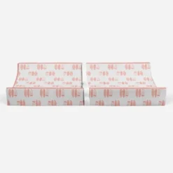 Bacati - Olivia Coral Feathers Quilted Muslin Changing Pad Cover -Baby Trend Store GUEST 33e10cb8 987b 41eb 95f1 2527eb935ee6