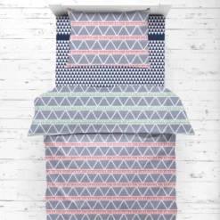 Bacati - Emma Coral/Mint/Navy Triangles Muslin 4 Pc Toddler Bedding Set 10 Bacati - Emma Coral/Mint/Navy Triangles Muslin 4 Pc Toddler Bedding Set -Baby Trend Store GUEST 35a92a07 b3ed 4e42 b17a 01f61042d2d1