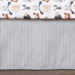 The Peanutshell Woodland Walk Crib Bedding Set, 4pc To 8pc, Grey Animal -Baby Trend Store GUEST 35cba86a 4401 47d7 aa55 ae362ea43f0c