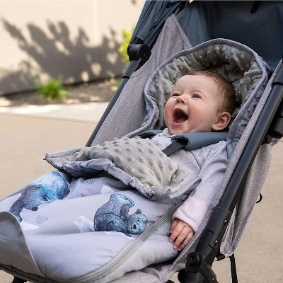 JumpOff Jo Baby Bunting Bag, Stroller Blanket And Sleeping Bag, 100% Cotton With Minky Lining, Mama Bear 5 JumpOff Jo Baby Bunting Bag, Stroller Blanket And Sleeping Bag, 100% Cotton With Minky Lining, Mama Bear - Image 5