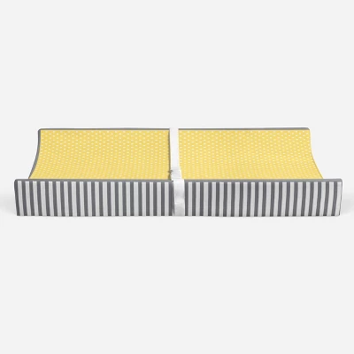Bacati - Dots/Pin Stripes Yellow Pin Dots Changing Pad Cover 5 Bacati - Dots/Pin Stripes Yellow Pin Dots Changing Pad Cover - Image 5