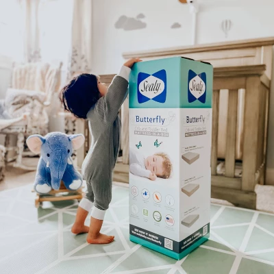 Sealy Butterfly Premium Firm Crib Mattress And Toddler Mattress 8 Sealy Butterfly Premium Firm Crib Mattress And Toddler Mattress - Image 8