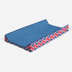 Bacati - MixNMatch Navy/Red Pin Dots Changing Pad Cover -Baby Trend Store GUEST 3e509750 df3a 4552 91e9 4b15536623a0