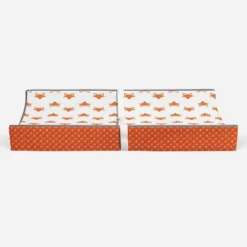 Bacati - Playful Fox Quilted Changing Pad Cover -Orange Arrows In Gussett -Baby Trend Store GUEST 3e82e652 c8f0 4fdb b83c f21e4e63603d