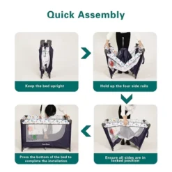 Pamo Babe Travel Foldable Portable Bassinet Baby Infant Comfortable Play Yard Crib Cot With Soft Mattress, Breathable Mesh Walls, And Carry Bag, Blue -Baby Trend Store GUEST 3e8ba33d 28bc 4ce9 a1d3 c0f1dec5b0cf