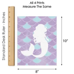 Big Dot Of Happiness Let's Be Mermaids - Unframed Purple & Teal Mermaid Tail Nursery Or Kids Room Linen Paper Wall Art Set Of 4 Artisms 8 X 10 Inches -Baby Trend Store GUEST 3e9d85de 9daa 475a 8fc2 18a5f55d8223