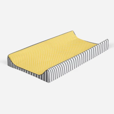Bacati - Dots/Pin Stripes Yellow Pin Dots Changing Pad Cover 6 Bacati - Dots/Pin Stripes Yellow Pin Dots Changing Pad Cover - Image 6