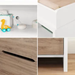 Cookie Changing Table - Pure White And Rustic Oak - South Shore -Baby Trend Store GUEST 420c7b59 084a 48bb bd6f cd9a4ac8bf9a