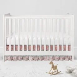 Bacati - Sophia Paisley Aqua/Coral 3 Layer Crib/Toddler Bed Skirt -Baby Trend Store GUEST 423b0d15 9d84 4aaf 9f37 343f62a6a380