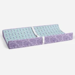 Bacati - Isabella Paisley Aqua/Lilac/Purple Floret Changing Pad Cover -Baby Trend Store GUEST 4450b143 8978 4a0c abe9 c0a178265e9b
