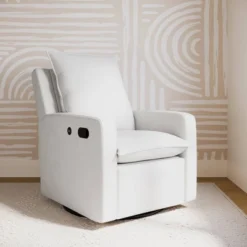 Storkcraft Timeless Side Lever Reclining Glider With USB Charging Port - Ivory -Baby Trend Store GUEST 46954b73 6379 456b 84c3 5791736ee5c1