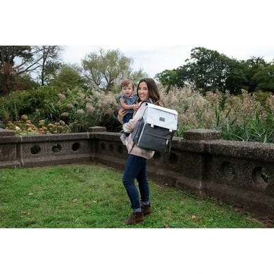 Eddie Bauer Cascade Backpack DIaper Bag - Gray/Pink 8 Eddie Bauer Cascade Backpack DIaper Bag - Gray/Pink - Image 8