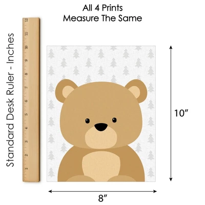 Big Dot Of Happiness Woodland Creatures - Unframed Forest Animals Nursery And Kids Room Linen Paper Wall Art - Set Of 4 - Artisms - 8 X 10 Inches 4 Big Dot Of Happiness Woodland Creatures - Unframed Forest Animals Nursery And Kids Room Linen Paper Wall Art - Set Of 4 - Artisms - 8 X 10 Inches - Image 4