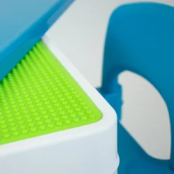 3pc Kids' 2 In 1 Square Activity Table With Chairs And 100pc Building Blocks White/Green/Blue - Humble Crew -Baby Trend Store GUEST 4ba05811 1eab 47b3 b98e 0bcc250e55e8