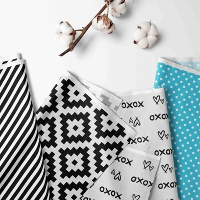 Bacati - Love Black Turquoise 4 Pc Crib Bedding Set With Diaper Caddy 1 Bacati - Love Black Turquoise 4 Pc Crib Bedding Set With Diaper Caddy