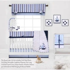 Bacati - Little Sailor Anchor Boat Blue Navy 10 Pc Crib Bedding Set With Long Rail Guard Cover 11 Bacati - Little Sailor Anchor Boat Blue Navy 10 Pc Crib Bedding Set With Long Rail Guard Cover -Baby Trend Store GUEST 53b0a4fe b6fd 4126 b474 f4e921fe11f3